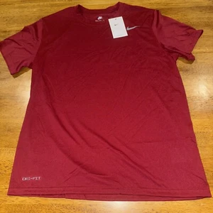 Nike Mens Dri-Fit Legend SS Large Training Shirt Maroon 727982 698 New With Tags - Picture 1 of 6