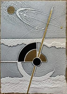Im Weltraum Walter Valentini Oper Radierung Gemälde Abstrakt Geometrisch 26x37 - Bild 1 von 1