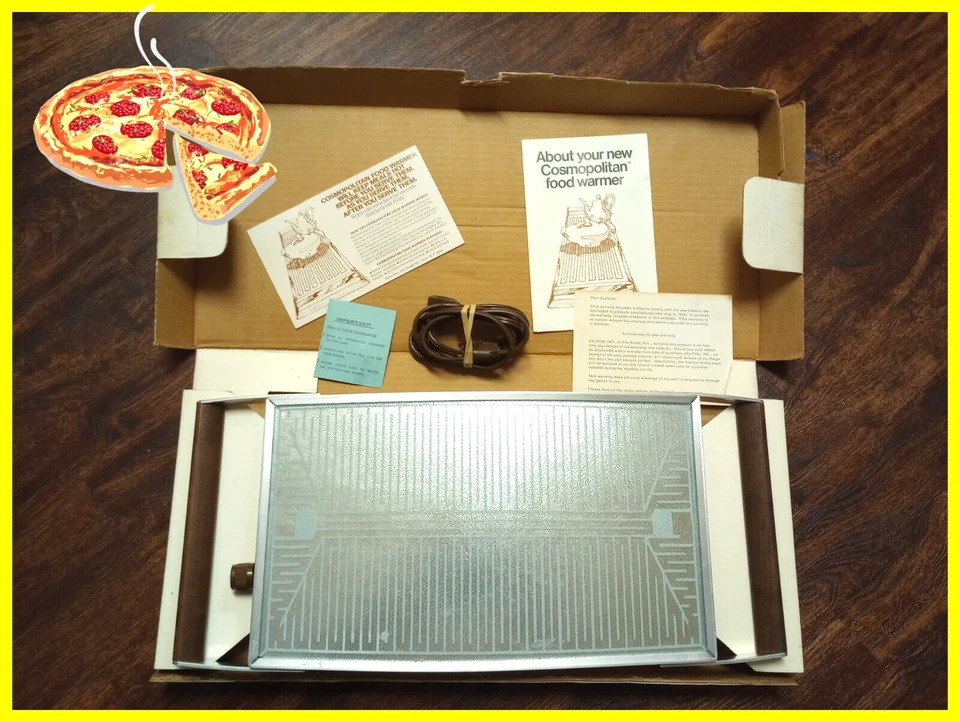 Salton Calentador de Alimentos Cosmopolitan Automático Bandeja Eléctrica Vidrio Nogal H121 y CAJA Foto 1 de 4