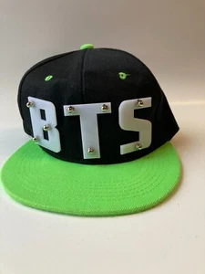 BTS Hat Black & Green Baseball Cap One Size Fits All KPop - Picture 1 of 5