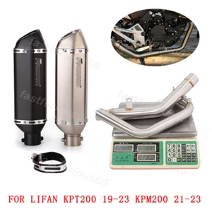 For Lifan KPM 200 2021-2023 Exhaust Muffler Front Pipe KPT200 19-23 Whole System - Picture 1 of 14