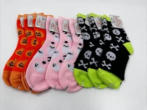 Bright Star Kids Girls Boys Variety Halloween Theme Socks 9 Pairs Size 7-8.5 NEW - Picture 1 of 1