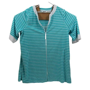 Croft & Barrow Intimates Damen Plus 1X Kurzarm Full Zip Nachthemd weich - Bild 1 von 9