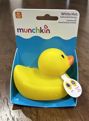 BAÑO DE SEGURIDAD MUNCHKIN PATITO BLANCO ALERTA CALIENTE GOMA PATO NUEVO Foto 1 de 2