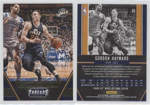 2015-16 Panini Threads Century Proof Gold /25 Gordon Hayward #41