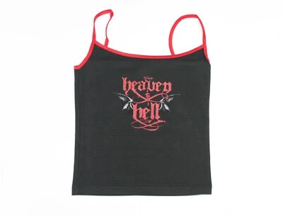 Camiseta sin mangas pequeña Y2K Heaven & Hell de metal pesado para mujer Foto 1 de 4