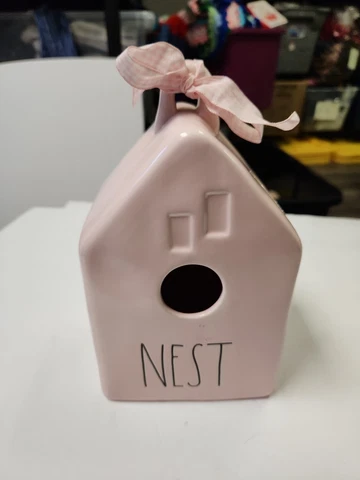 Rae Dunn Birdhouse "HOME" Pink Cover