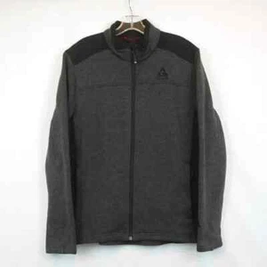 Gerry Mens Large Dark Gray Black Full Zip Mix Media Long Sleeve Jacket - Picture 1 of 13