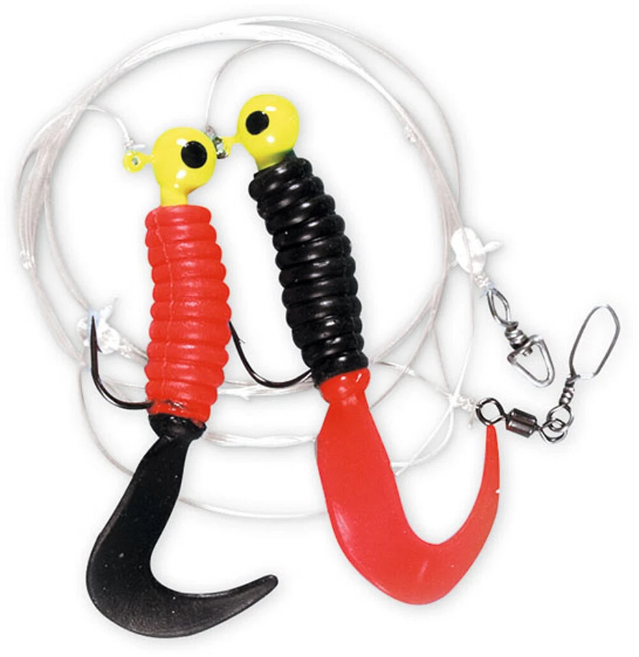 Zebco Twin Rotation 1 -  Pilkvorfach Dorschvorfach 2 Beifänger japanrot-schwarz - Bild 1 von 1