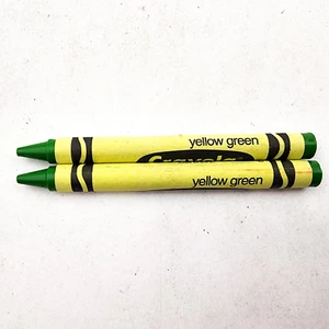 2002 Crayola Crayons Yellow Green Lot of 2 Replacement - Picture 1 of 5