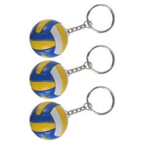 3 Pcs Simulated Volleyball Keychain Pendant Ring Gift Bulk Charm - Picture 1 of 12
