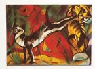 1 Kunst-Postkarte, Franz Marc, Drei Katzen, Expressionismus, Abstrakt, Neu,