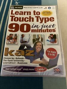 LEARN TO TOUCH TYPE 90 IN JUST MINUTES- PC MAC CD-ROM- NEW/SEALED
