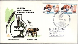 1968 Australia Soil Science Congress Pair Cover, Special Congress Postmark, VGC - Picture 1 of 1