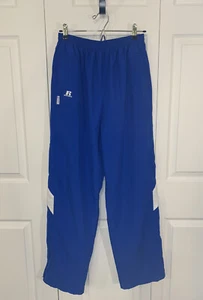 Russell Athletic Blue Windbreaker Team Issue Pants w/ Zip Up Legs, Youth Medium - Picture 1 of 6