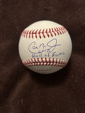 CAL RIPKEN JR. SIGNED 2007 HALL OF FAME IRONMAN 2131 OML BASEBALL FANATICS COA