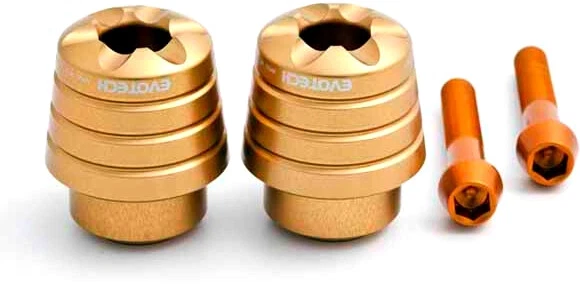 Contrappesi stabilizzatori Manubrio Bar End EVOTECH Aprilia Rs4 125 Oro Gold