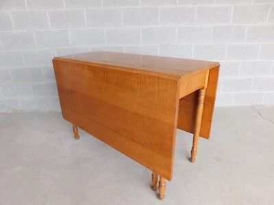 Сделанный на заказ тигровый клен примитивный шейкер стиль откидной обеденный стол - Изображение 1 из 4