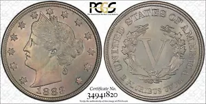 1883 P Nickel Liberty Head PCGS MS-64 No Cents - Bild 1 von 1