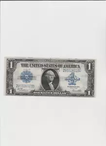 1923 1 $ One Dollar Silber Zertifikat Schein Pferdedecke große Banknote. - Bild 1 von 5