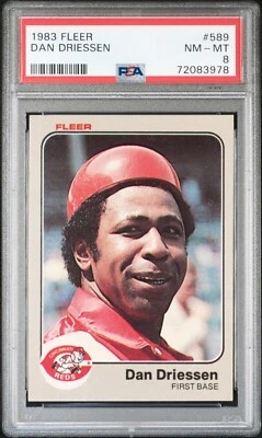DAN DRIESSEN #589 PSA 8 (NM - MT), 1983 FLEER - Image 1 of 2