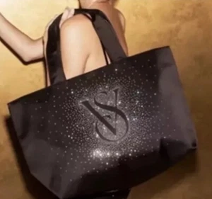 Victoria’s Secret Nylon Shine Tote Black Friday 2024 Crystal Rhinestone Bag RARE - Picture 1 of 3