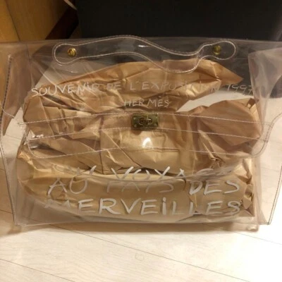 HERMES Vinyl Kelly Hand Beach Bag 1997 Clear Bag - Image 1 of 4