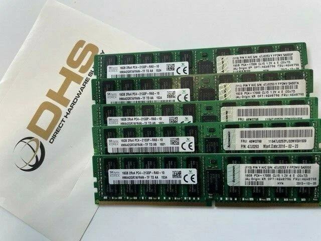 46W0796 16GB (Dual-Rank x4) 1.2V PC4-17000 46W0798 - Image 1 of 1