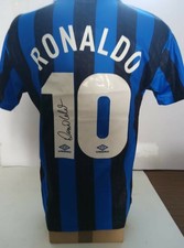 INTER RONALDO 10 FENOMENO MAGLIA JERSEY 97 98 AUTOGRAFATA RONALDO 10 AUTOGRAPH