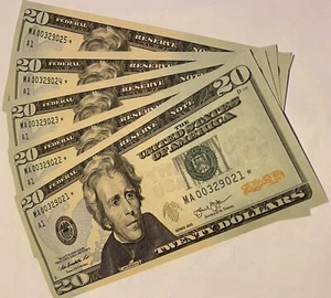 ⭐️TWO (2) CONSEC VERY RARE⭐️STAR NOTE $20 RARE BOSTON DIST 2013 GEM UNCIRCULATED - Picture 1 of 12