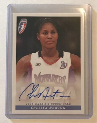 CHELSEA NEWTON Chicago SKY Signed 2006 Rittenhouse WNBA Basketball Trading Card - Image 1 of 2