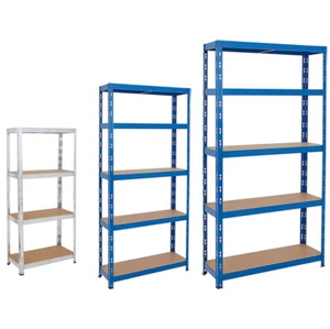 Garage Racking 4-5 tier Shelving Unit Boltless Heavy Duty Metal Shelf UKDC - Picture 1 of 38