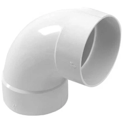 NDS, INC. NDS 41P0 PVC 90-Degree Elbow, X Hub solvent-weld connections, for Use with 4-Inc