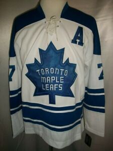 Tim Horton Toronto Maple Leafs White & Blue "1967-1970 Throwback" CCM NHL Jersey