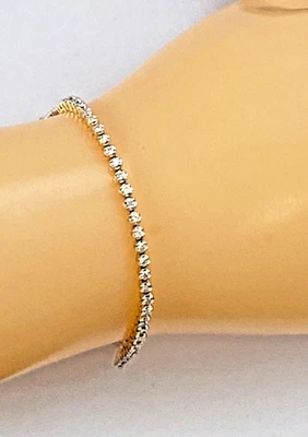 18ct Gold 2ct Diamond Tennis Bracelet 2 Carat 18 Carat 18K 8.7g Natural Diamonds - Image 1 of 4