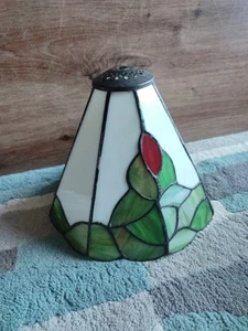 Tiffany Style Pyramid Shaped Leaded Glass Light Lamp Shade 15.5cm Tall - Picture 1 of 5