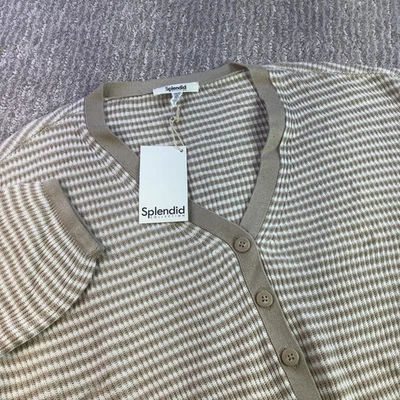 Cárdigan Recortado Splendid Collection Suéter Tejido Rayas Talla XS NUEVO CON ETIQUETAS Foto 1 de 4