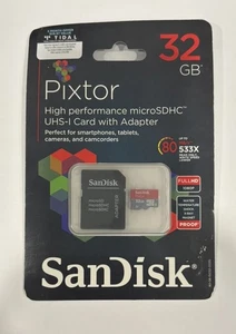 NEWSandisk 64GB Pixtor High PerformancemicroSDXC Memory Card- SDSDQUP-064G-AB46A - Photo 1 sur 4