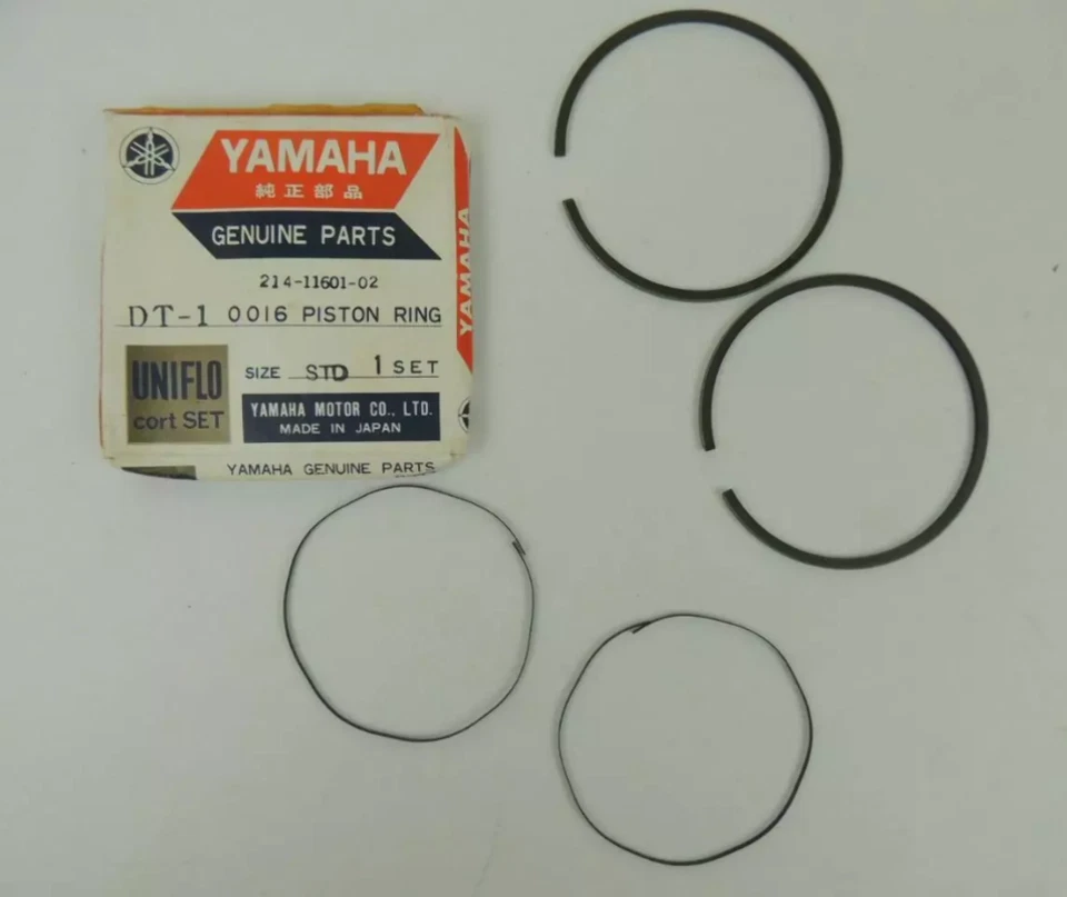 ANILLOS DE PISTÓN ORIGINALES YAMAHA ESTÁNDAR 214-11601-02 DT1 1968-70 NUEVO DE STOCK Foto 1 de 4