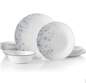 Corelle Set di Posate in Vetro Maculato Indaco 18 Pezzi per 6 Antichip - Foto 1 di 10