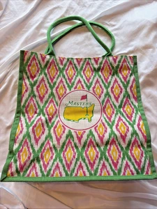 Augusta National Masters Golf Jute Bag Tote 2025 Approx 18"x18"x7" NWOT - Picture 1 of 4