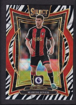 2024-25 MARCOS SENESI PANINI SELECT PREMIER LEAGUE TERRACE WAVE ZEBRA STRIPE - Image 1 of 2