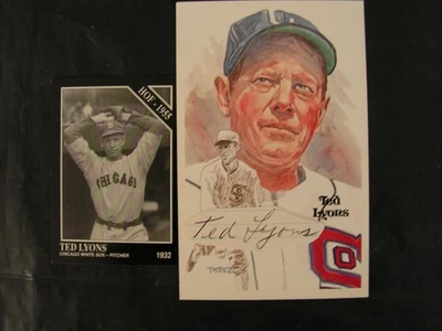 Ted Lyons Signed Perez Steele HOF Postcard Cut Mint Cert.  White Sox No Hitter - Image 1 of 4