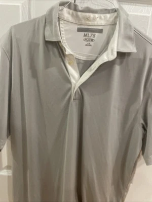 Camisa polo Greg Norman ML75 para hombre absorbente de humedad dorada Play Dry gris talla L Foto 1 de 4