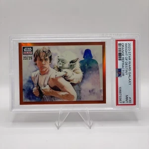 PSA 9 Star Wars Galaxy 2023 WEIGHT OF DESTINY #30 /25 Orange Refractor  - Picture 1 of 4