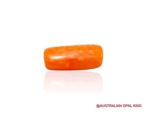4.00 Cts Oval Taiwan Coral Loose Cabochon Artisan Gemstone Natural 15x7x3 mm - Picture 1 of 8