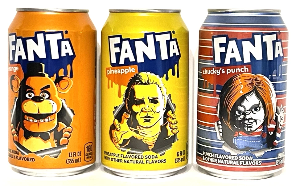 2025 FANTA CHUCKY'S PUNCH CHUCKY(2) LIMITED EDITION 12oz CANS