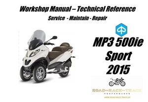 Piaggio MP3 500ie Sport Service Repair Workshop Manual USB 2015 - Picture 1 of 11