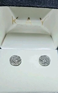 *NEU* *ELEGANT* KAY Juwelier Sterling Silber Diamant Spirale Ohrringe - Bild 1 von 8