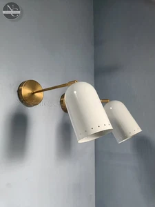 Diabolo Italian Wall Lights Wall Fixture 1950's Style Brass Wall Sconce light - Picture 1 of 5